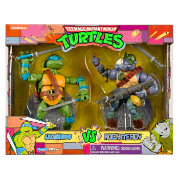 Teenage Mutant Ninja Turtles Leo vs. Rocksteady 2er Pack